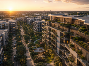 Lifestyle-led residential development brand with consistent campaign positioning across channels